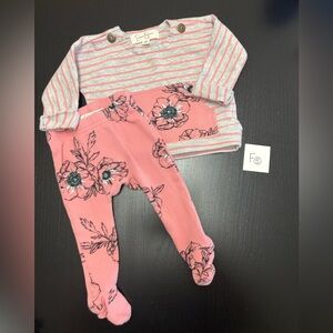 Jessica Simpson Pink and Gray Baby Outfit